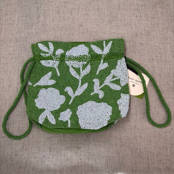 Kate Spade New York x Target Beaded Classic Rose Drawstring Bucket Bag Purse NWT - Picture 9 of 9